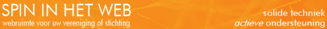 Webruimte voor uw vereniging of stichting - Spin in het Web